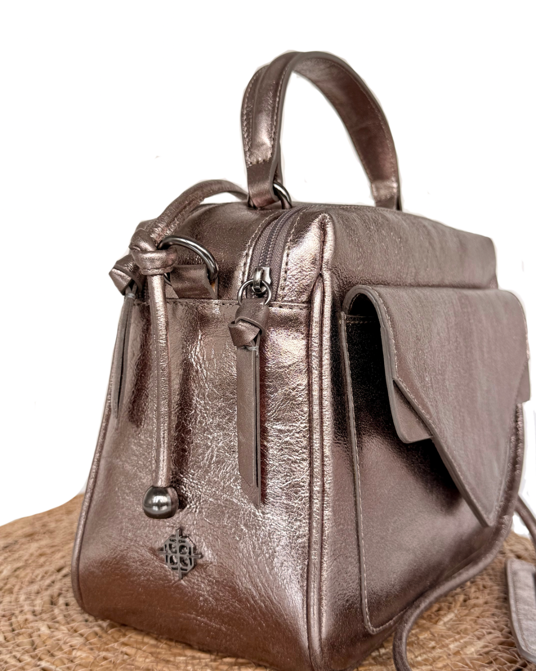 Anna Medium Bag Metallic Graphite