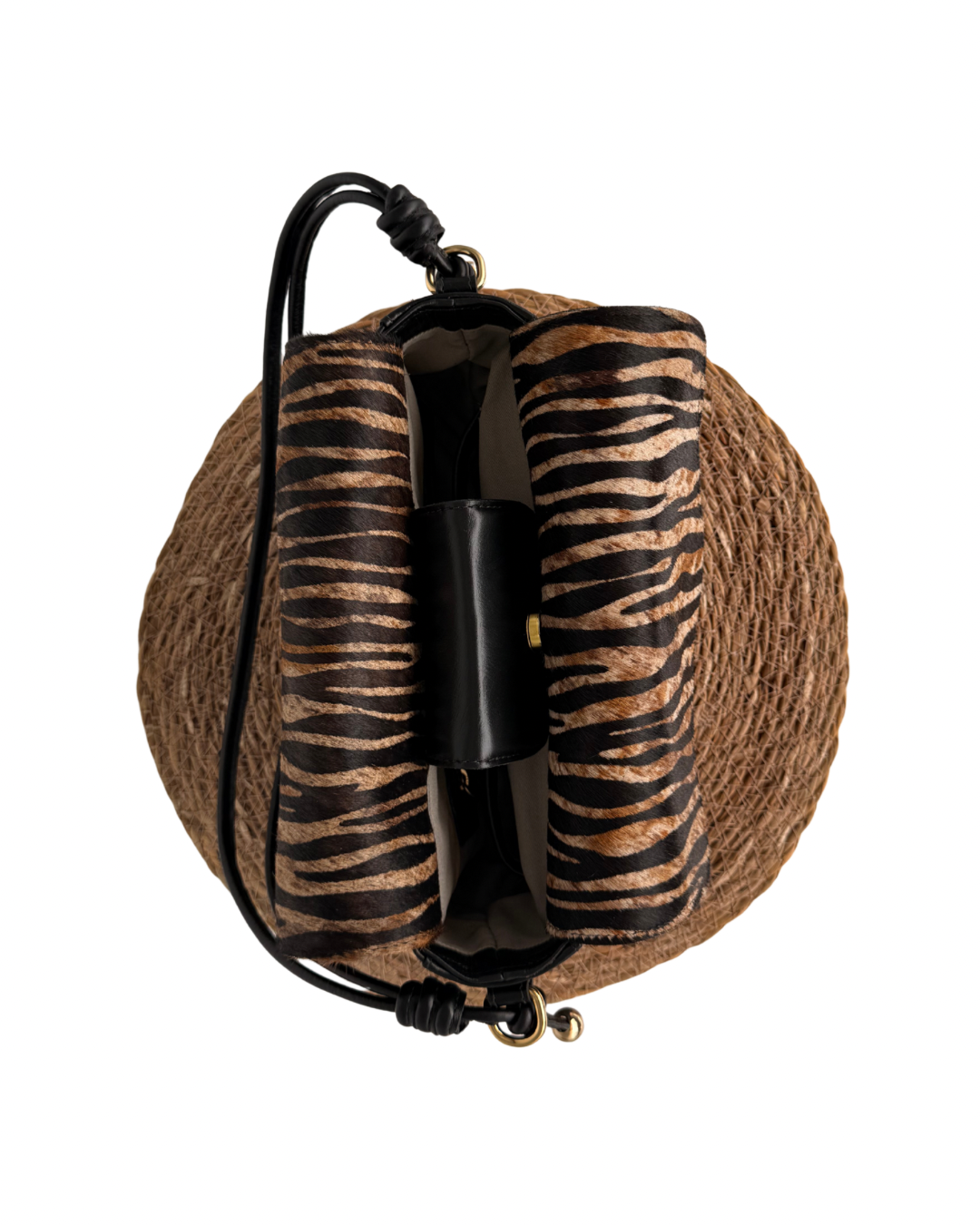 Bolsa Bellina Nero / Pêlo Zebra