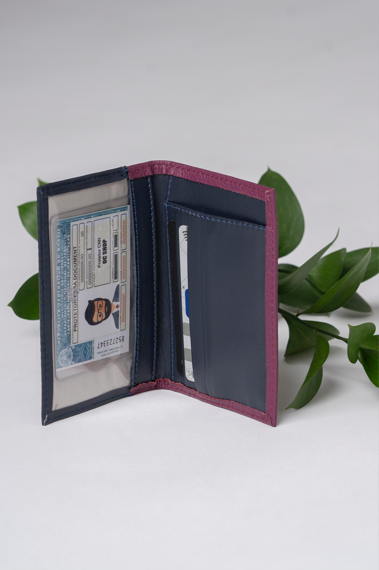 Porta Documento Verona Beterraba / Marinho