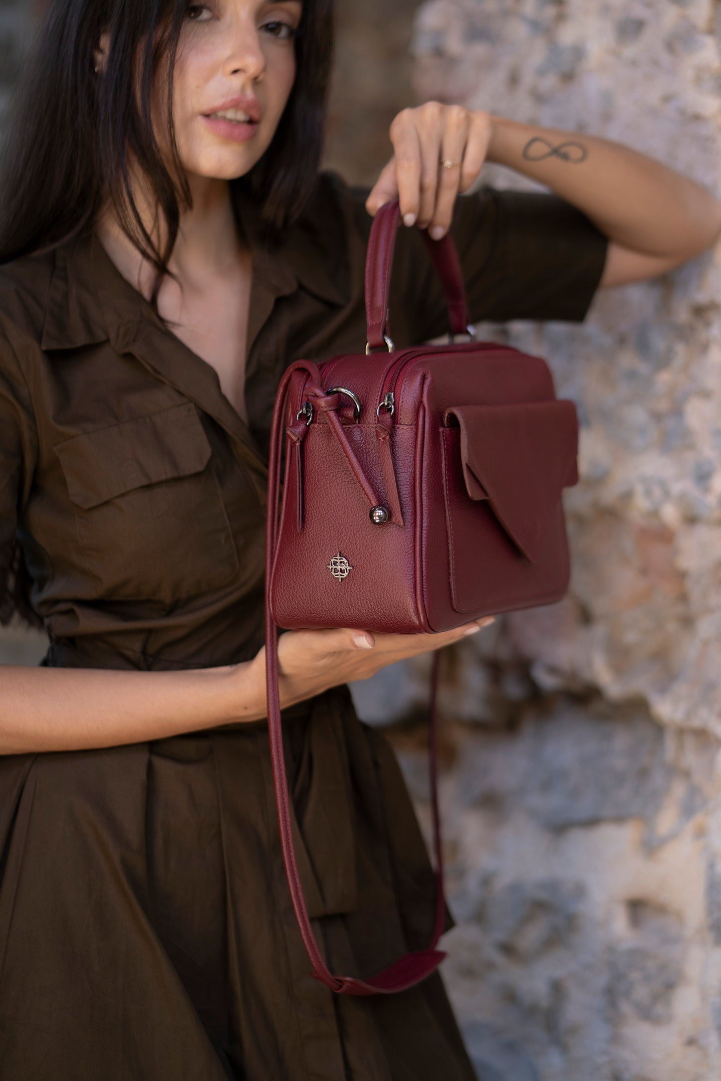 Bolsa Média Anna Vermelho Óxido