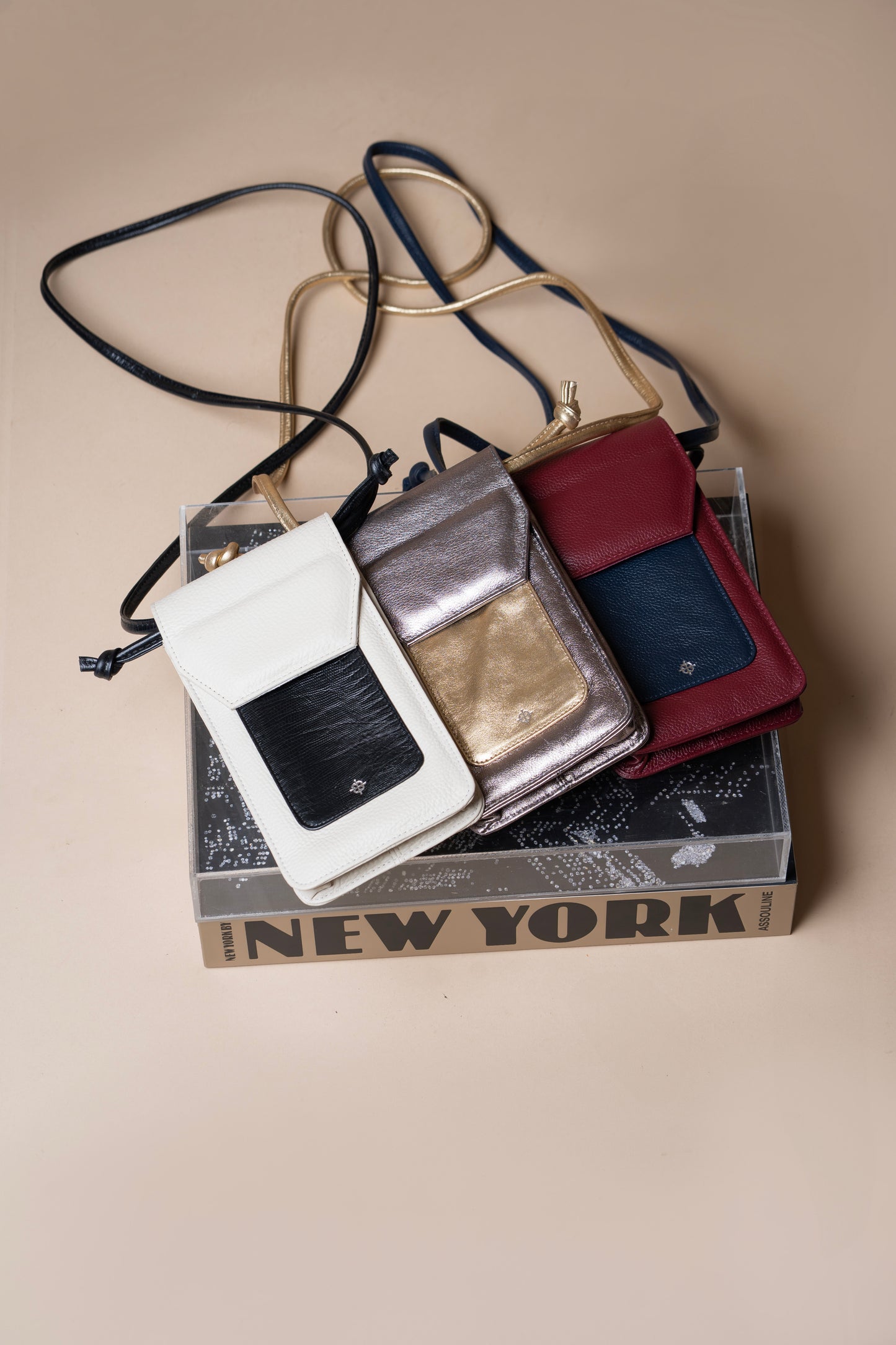 Porta Celular Riccione Vermelho Óxido / Azul Profundo