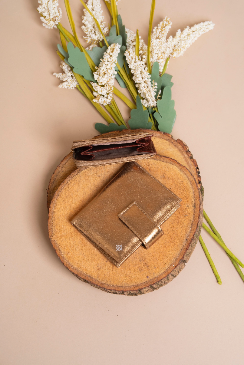 Firenze Wallet Metallic Bronze / Brown