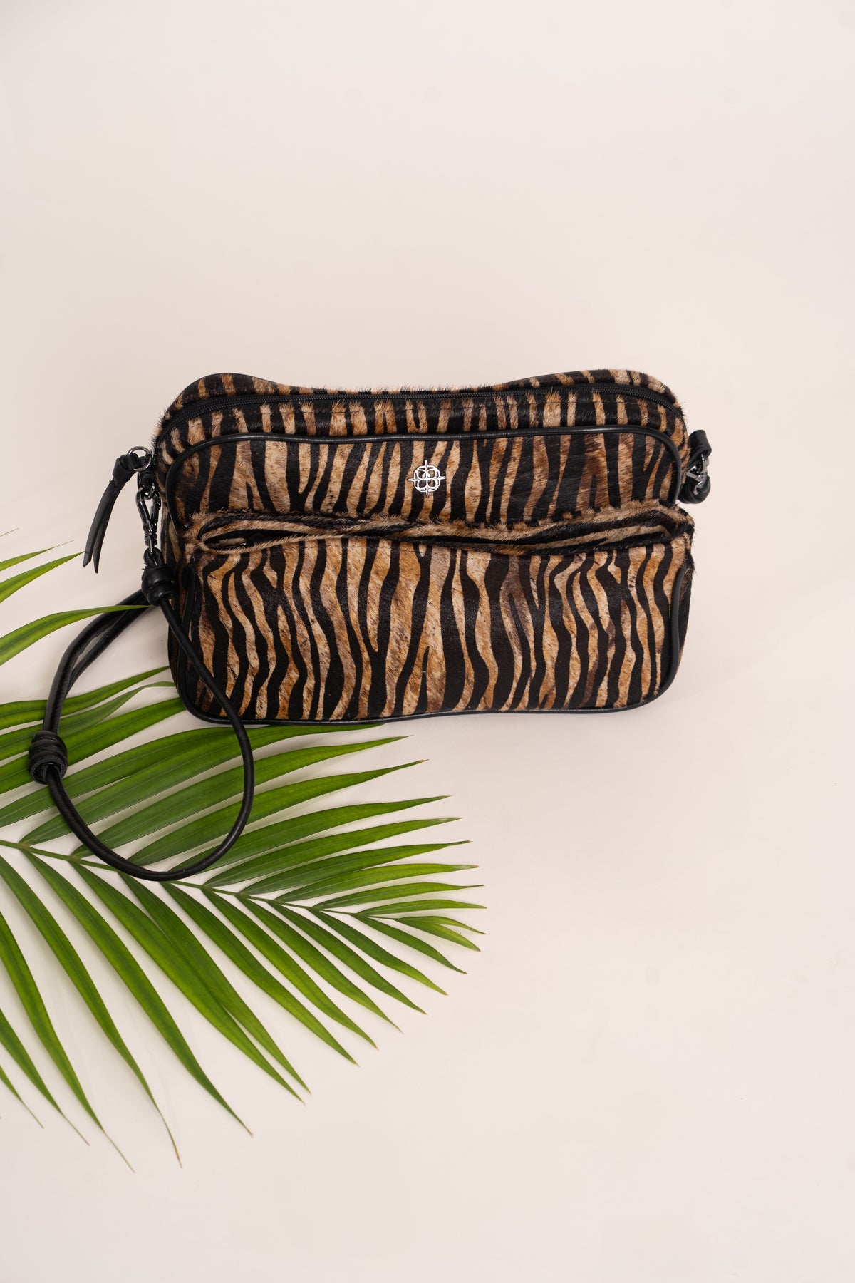 Bolsa Donatella Pêlo Zebra / Nero