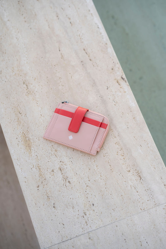 Carteira Torino Rosa Brisa / Vermelho Rubra