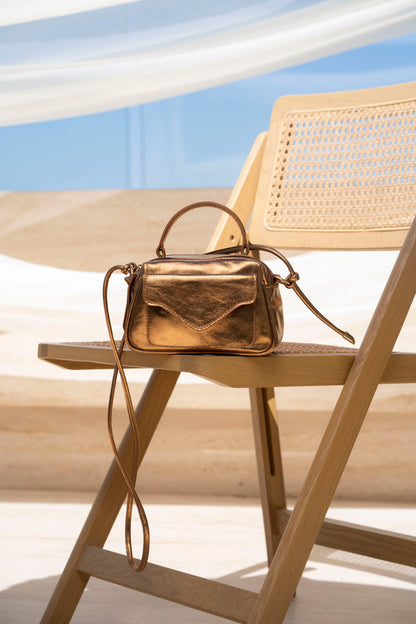 Anninha Metallic Bronze Bag