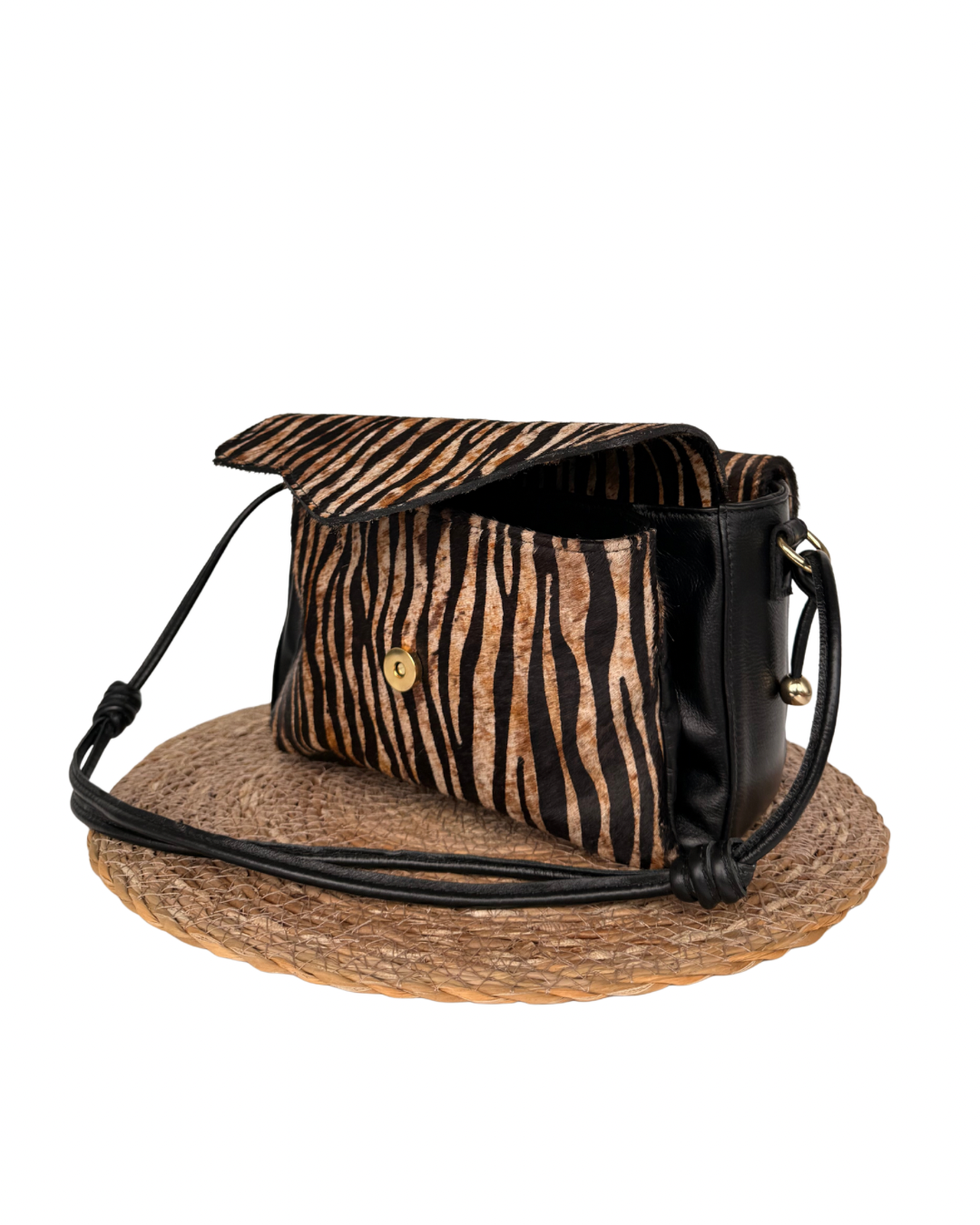 Bolsa Bellina Nero / Pêlo Zebra