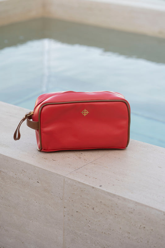 Necessaire Milano Vermelho Rubra / Camel