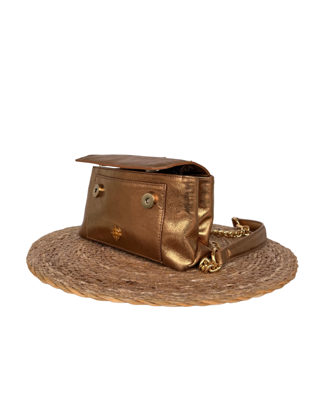 Bolsa Mini Bag Vitoria Metalizado Bronze