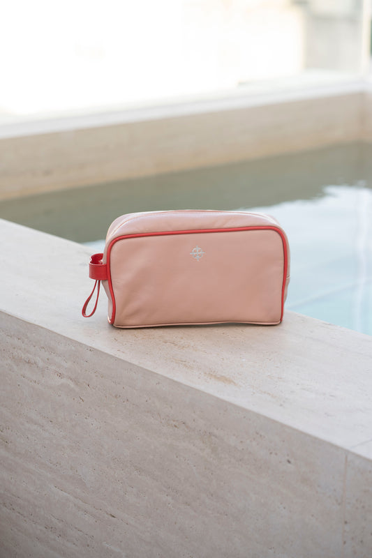 Necessaire Milano Rosa Brisa / Vermelho Rubra