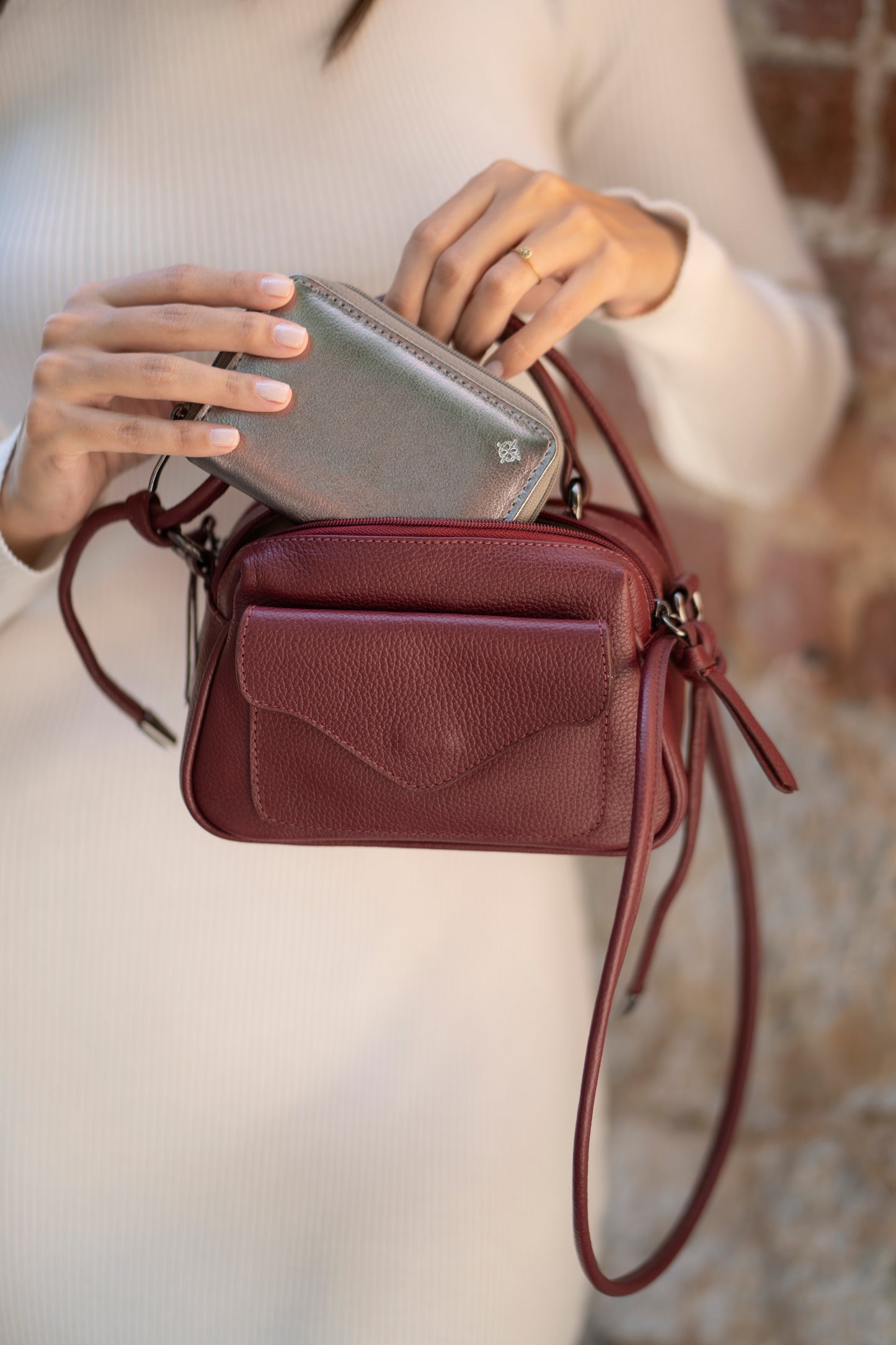 Bolsa Anninha Vermelho Óxido