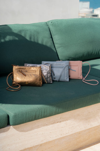 Cristina Metallic Bronze Bag