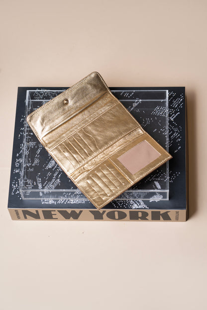Carteira Pisa Expresso / Metalizado Ouro Light