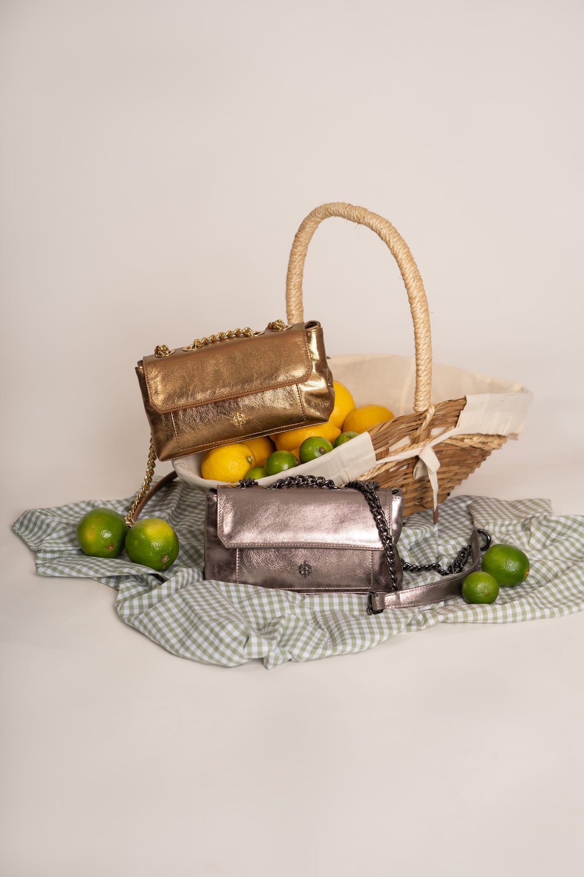 Bolsa Mini Bag Vitoria Metalizado Grafite
