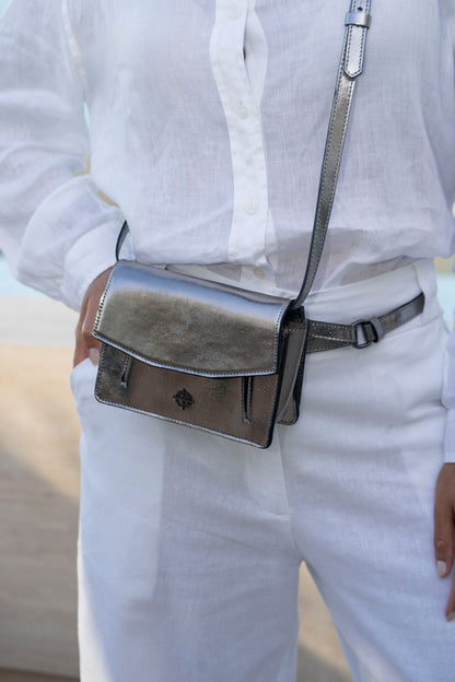 Bolsa Serena Metalizado Grafite