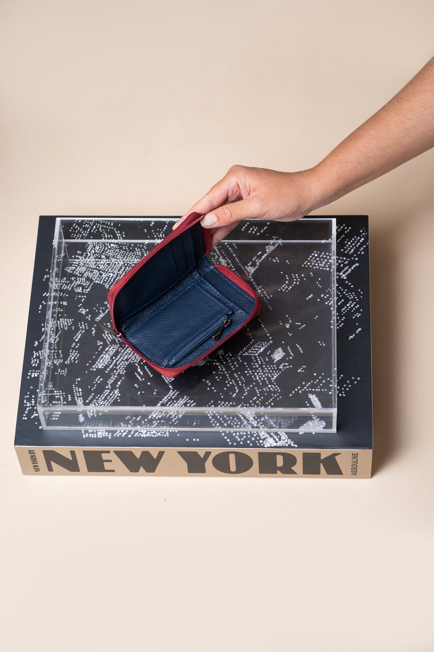 Carteira Cinqueterre Vermelho Óxido / Azul Profundo