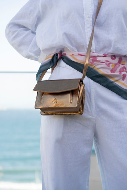Bolsa Serena Metalizado Bronze