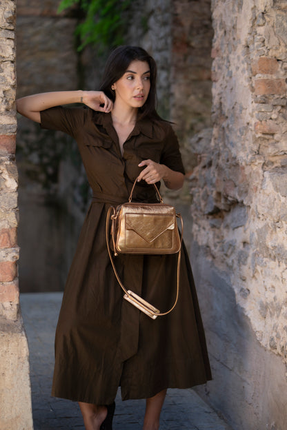 Anna Medium Bag Metallic Bronze