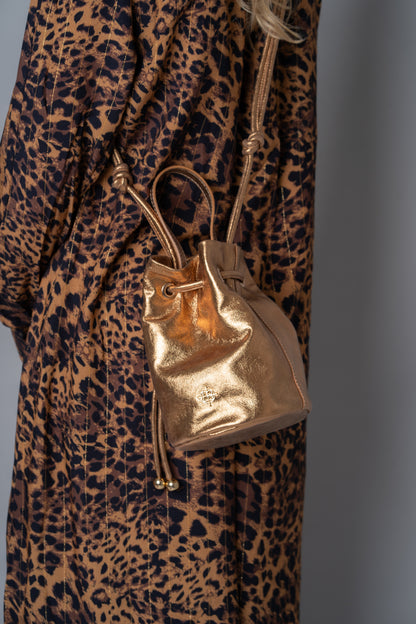 Bolsa Paola Metalizado Bronze
