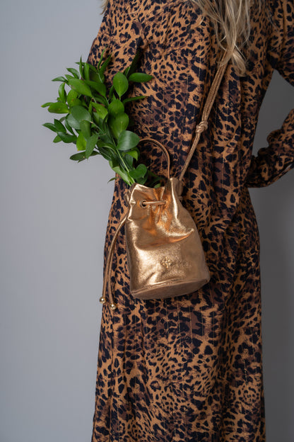 Bolsa Paola Metalizado Bronze