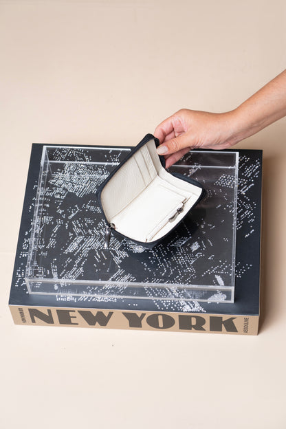 Carteira Cinqueterre Lezard Preto / Off White