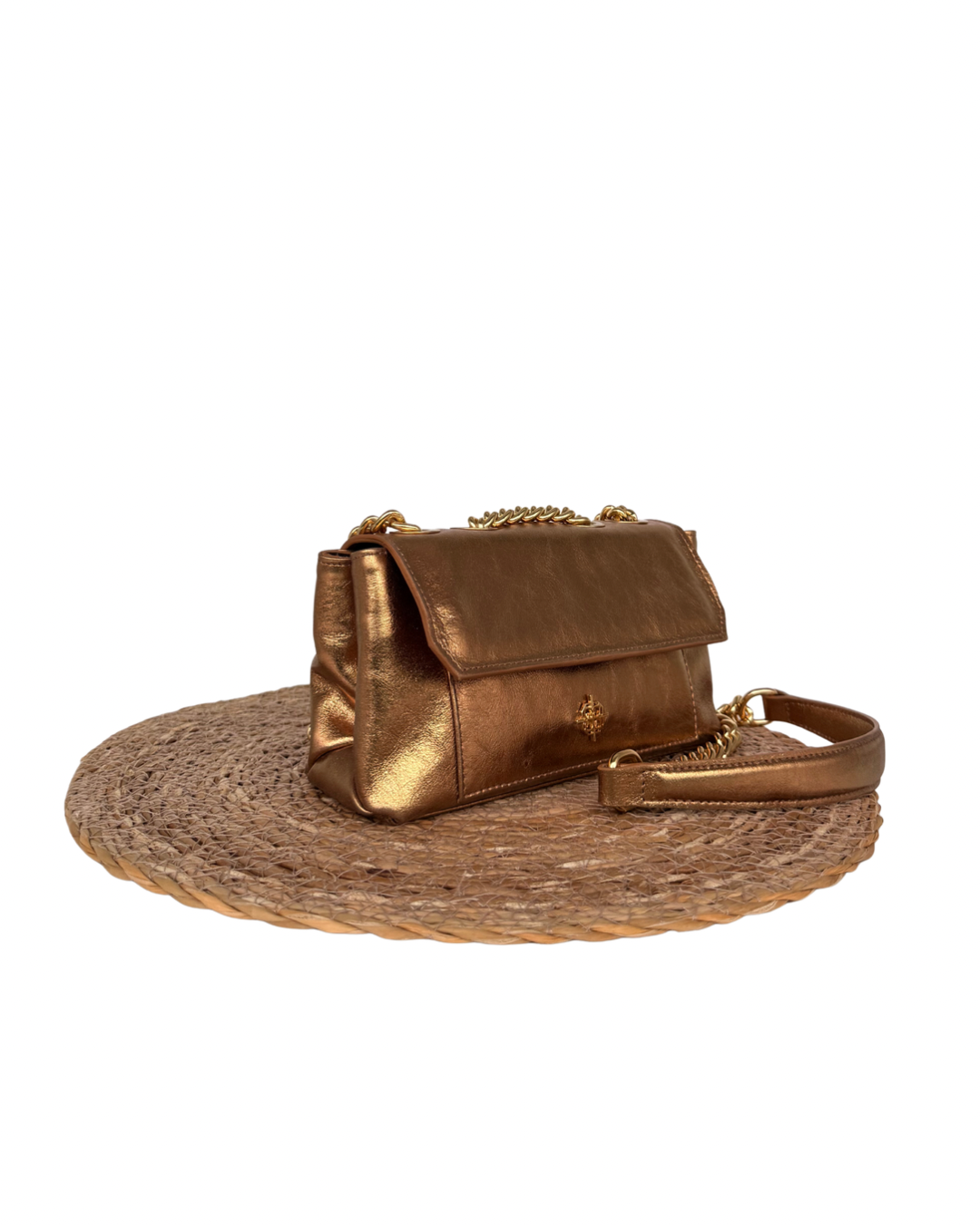 Bolsa Mini Bag Vitoria Metalizado Bronze