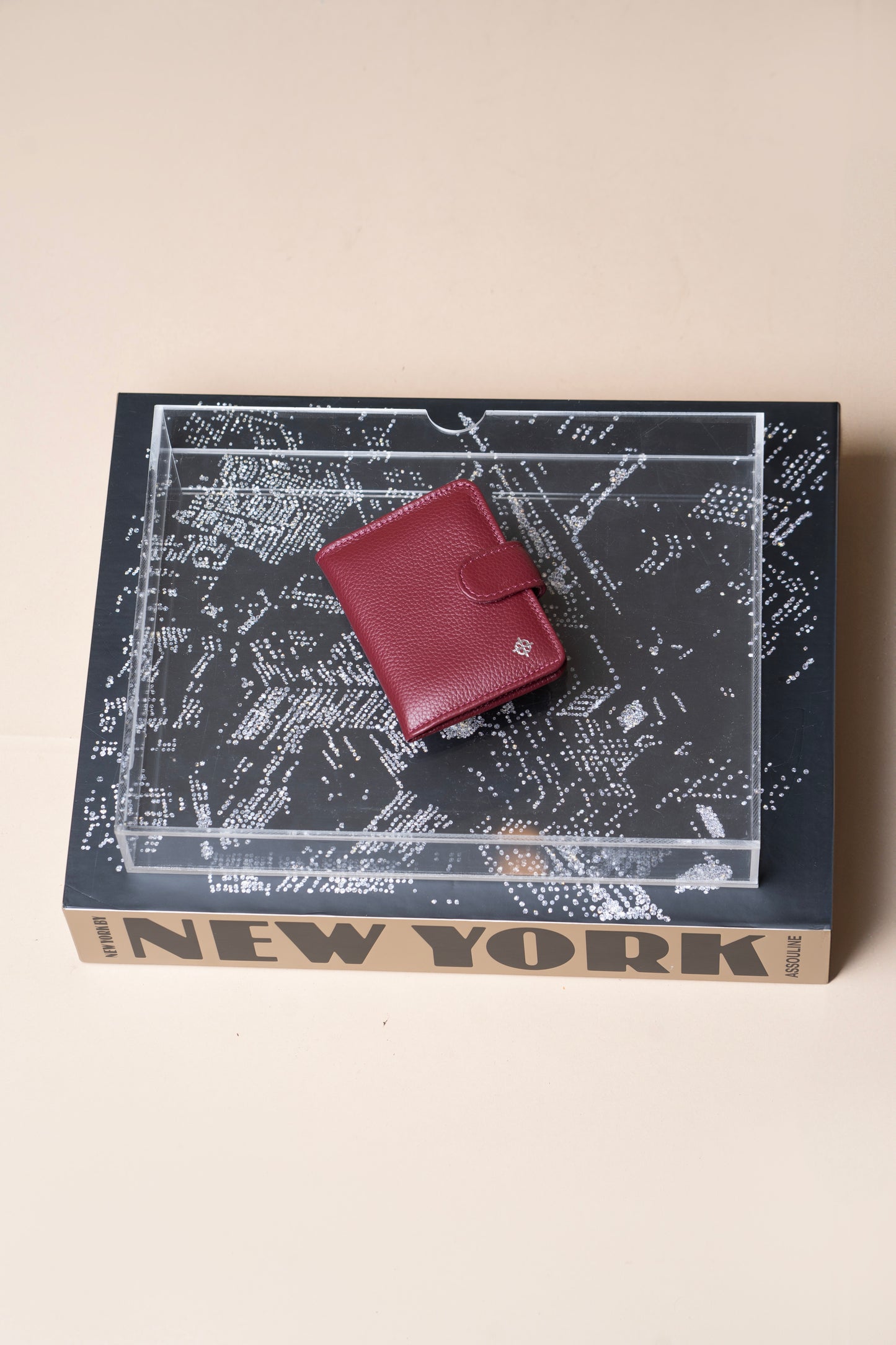 Porta Cartão Ravena Vermelho Óxido / Azul Profundo