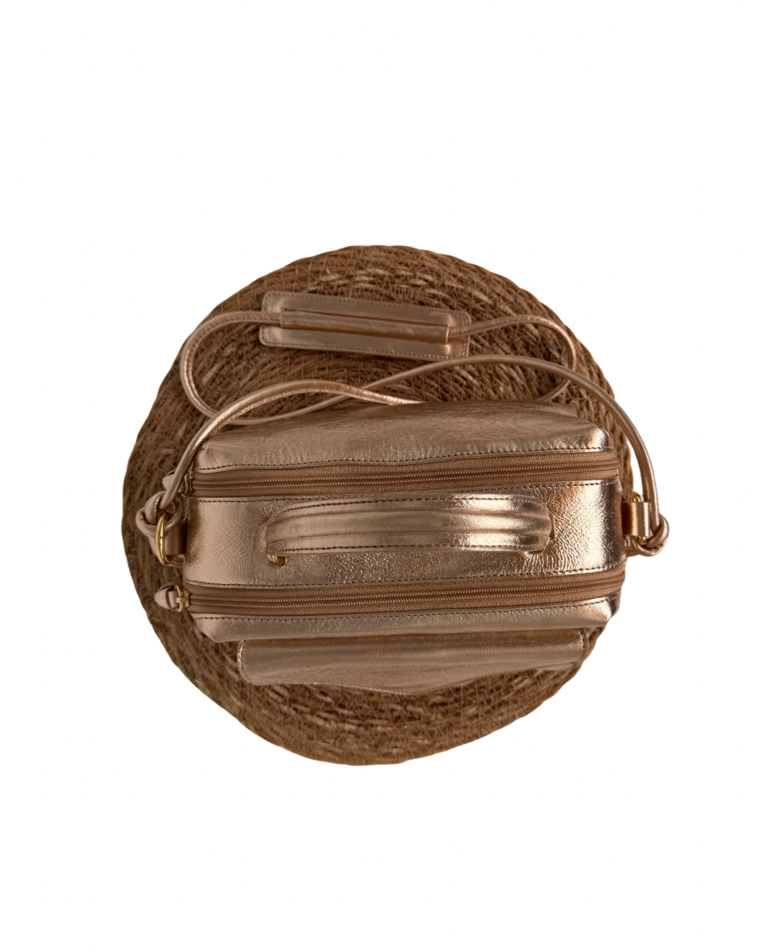 Bolsa Média Anna Metalizado Rosê