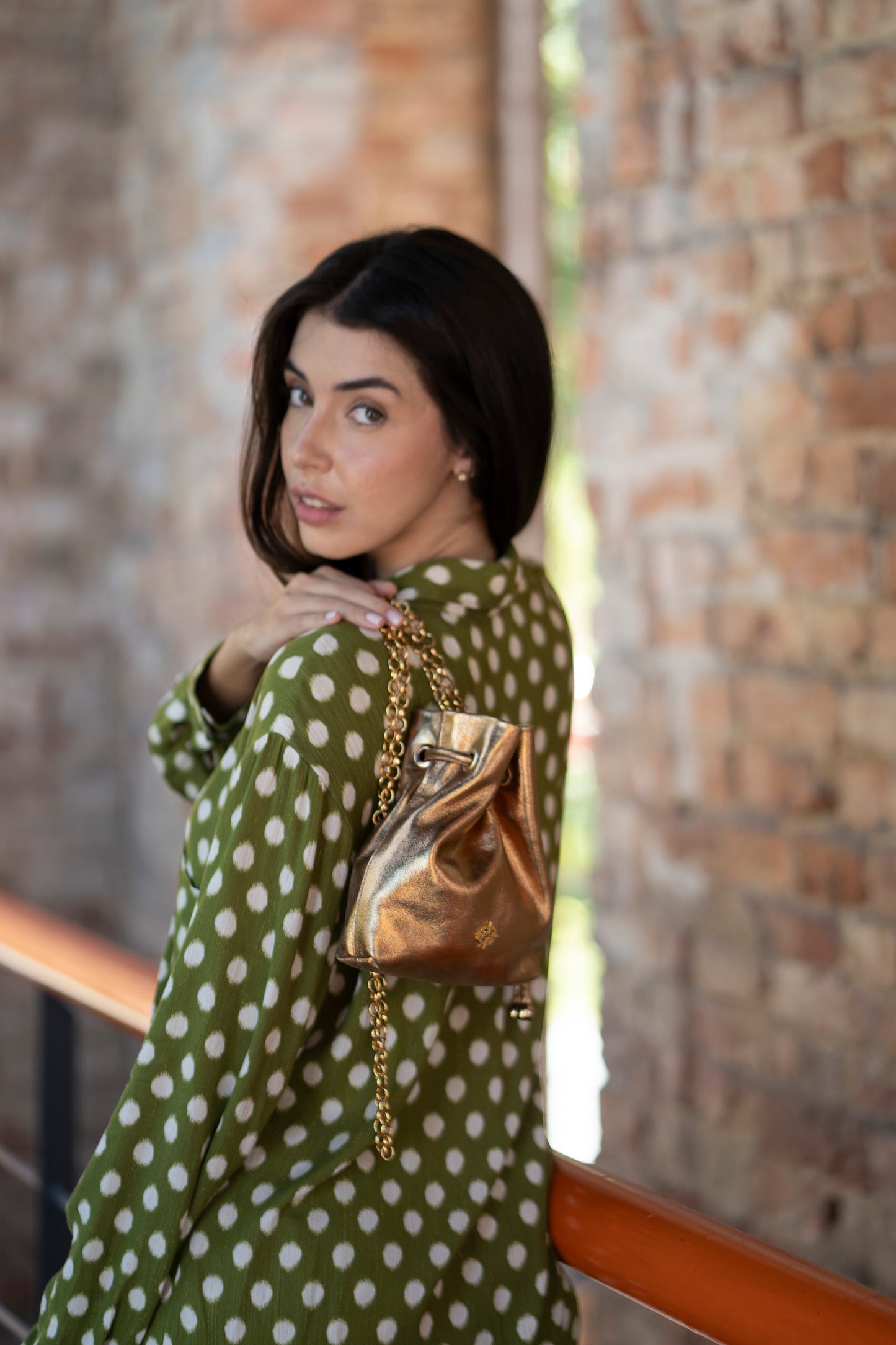 Bolsa Lavinia Metalizado Bronze