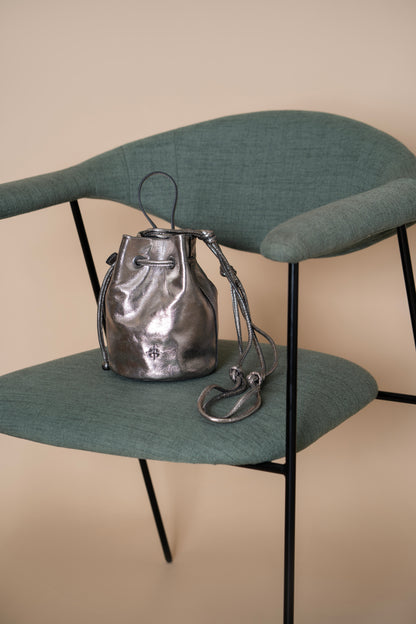 Graphite Metallic Paola Bag