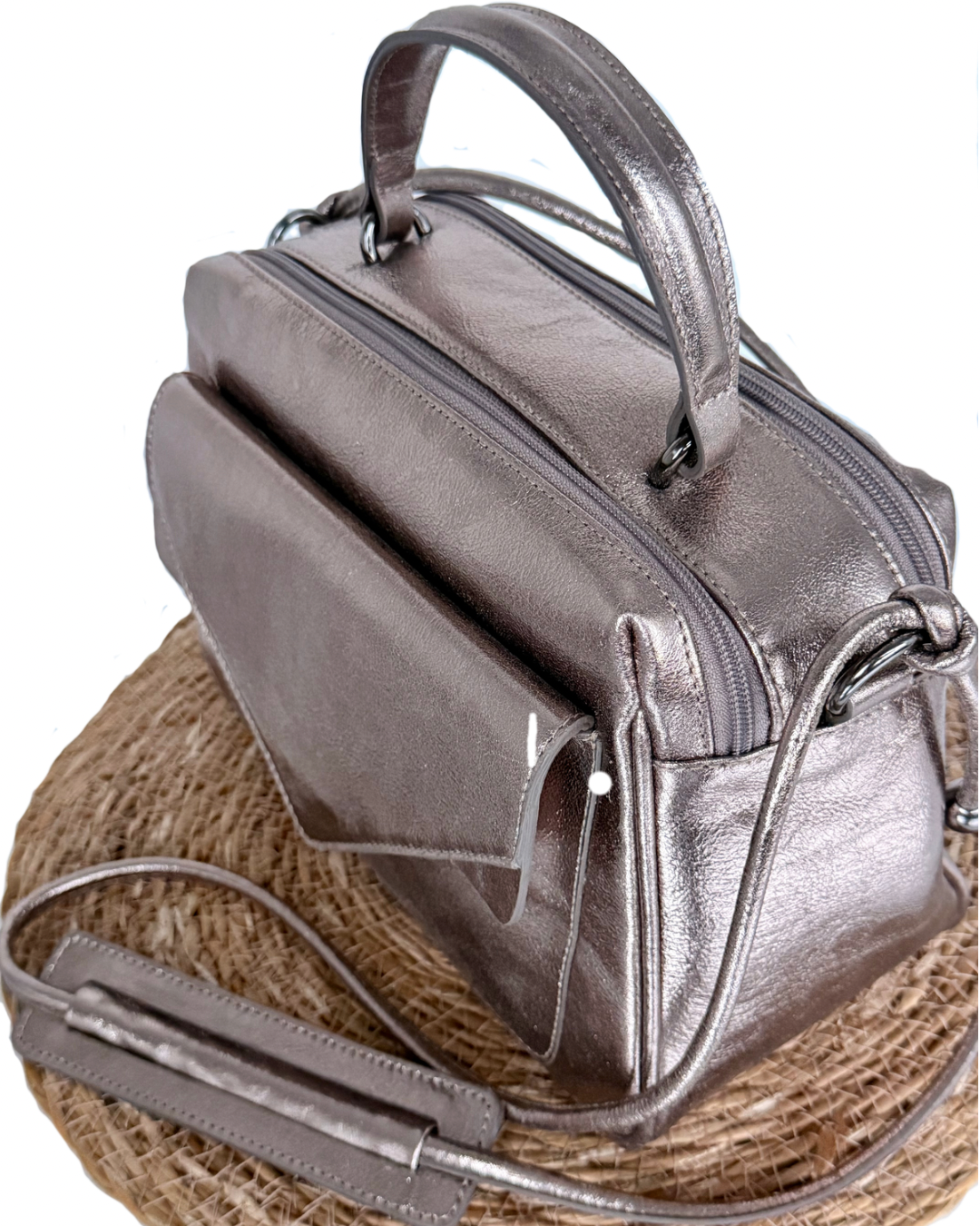 Anna Medium Bag Metallic Graphite