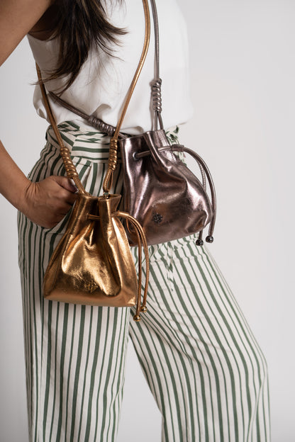 Bolsa Lavinia Metalizado Bronze