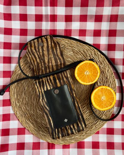 Mini Bag Riccione Pelo Zebra / Nero