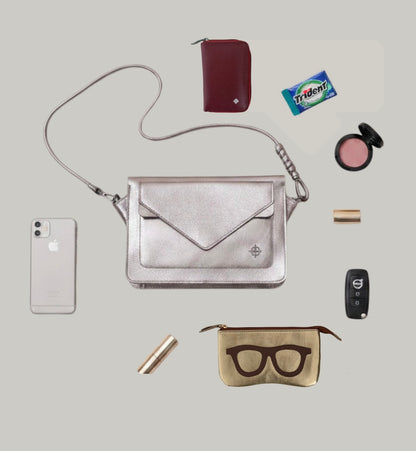 Bolsa Lorenza Metalizado Bronze