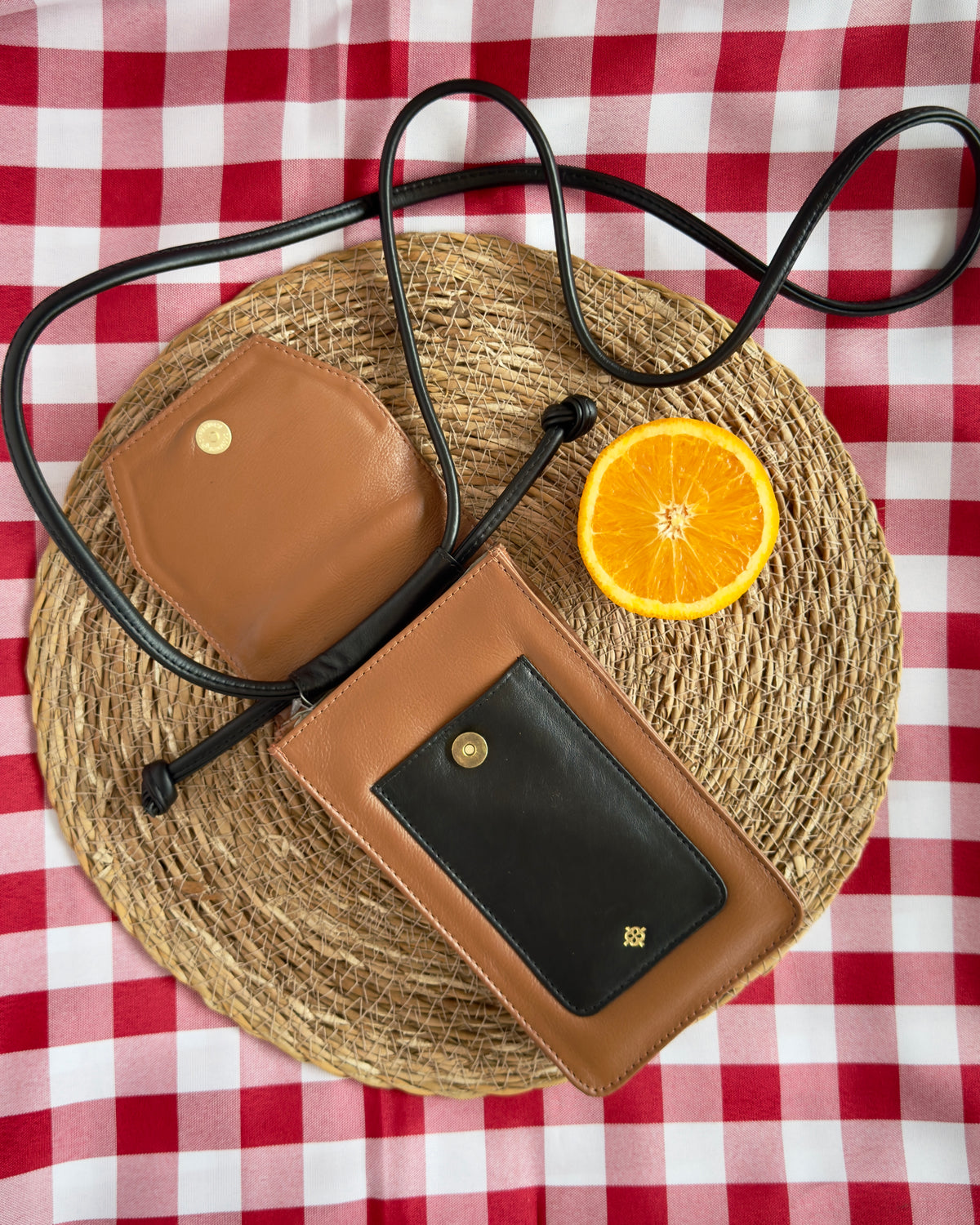 Mini Bag Riccione Camello / Nero