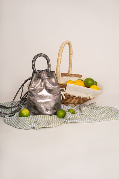 Bolsa Eleonora Metalizado Grafite