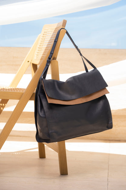 Bolsa Carmela Azul Noite / Taupe