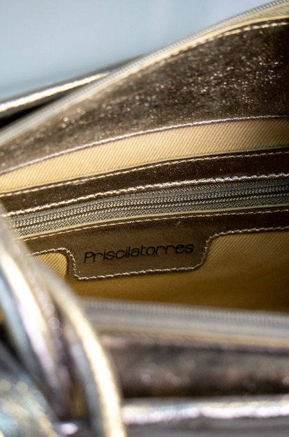 Beatrice Metallic Graphite Bag