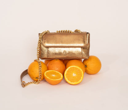 Bolsa Mini Bag Vitoria Metalizado Bronze
