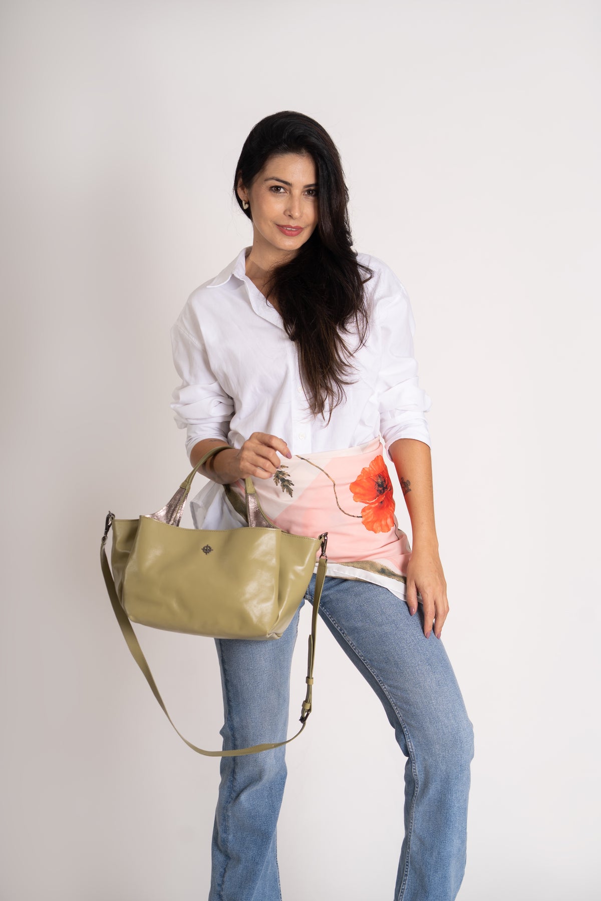 Bolsa Constança Pistacchio / Grafite