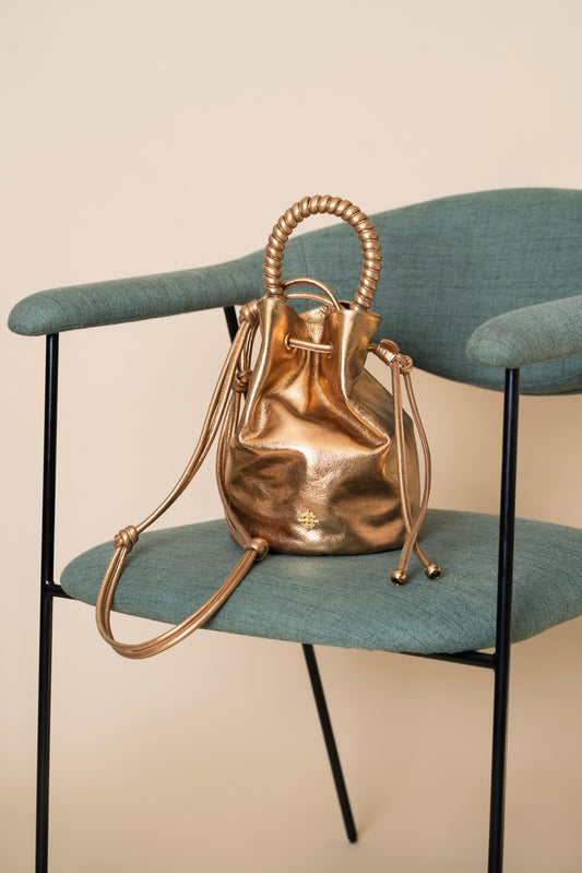 Bolsa Eleonora Metalizado Bronze