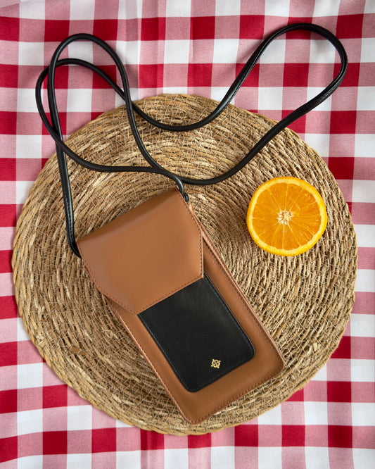 Mini Bag Riccione Camello / Nero