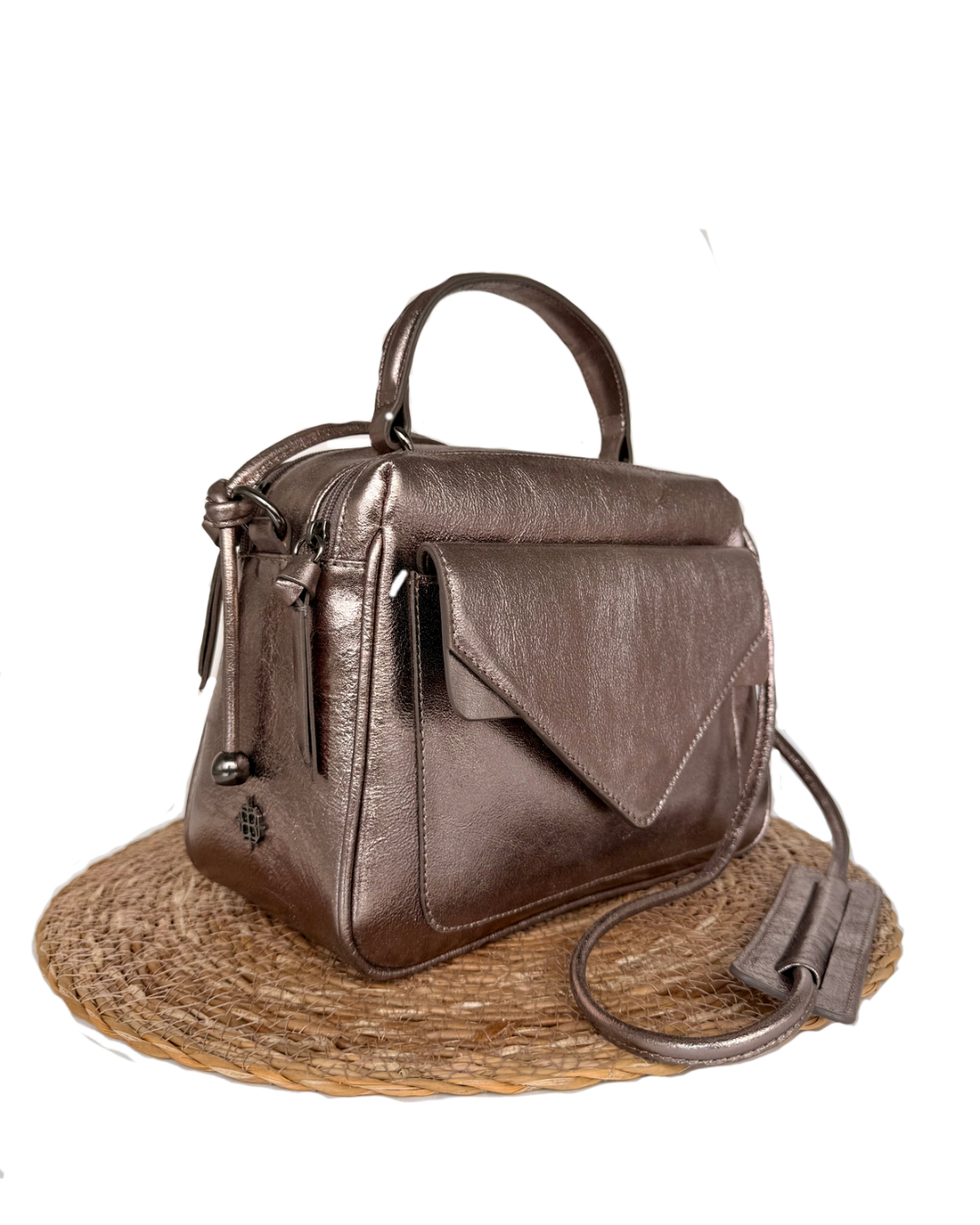 Anna Medium Bag Metallic Graphite