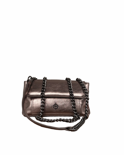 Bolsa Mini Bag Vitoria Metalizado Grafite