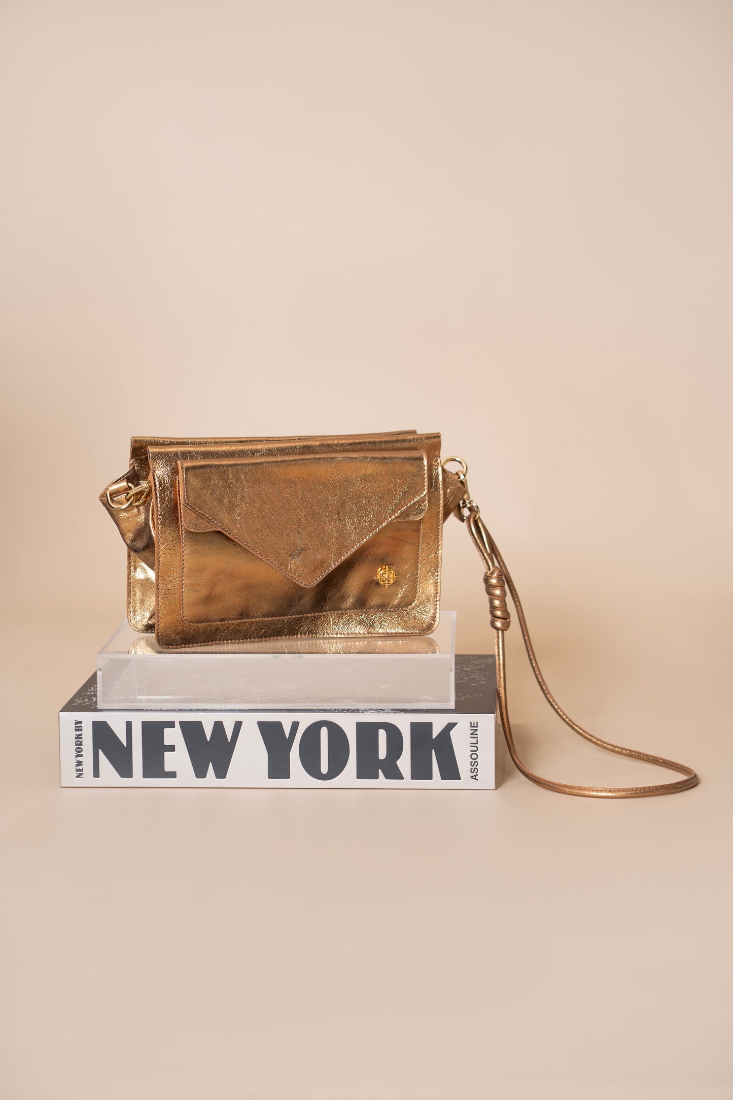 Bolsa Lorenza Metalizado Bronze