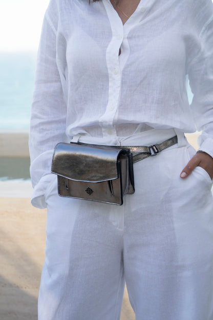 Bolsa Serena Metalizado Grafite