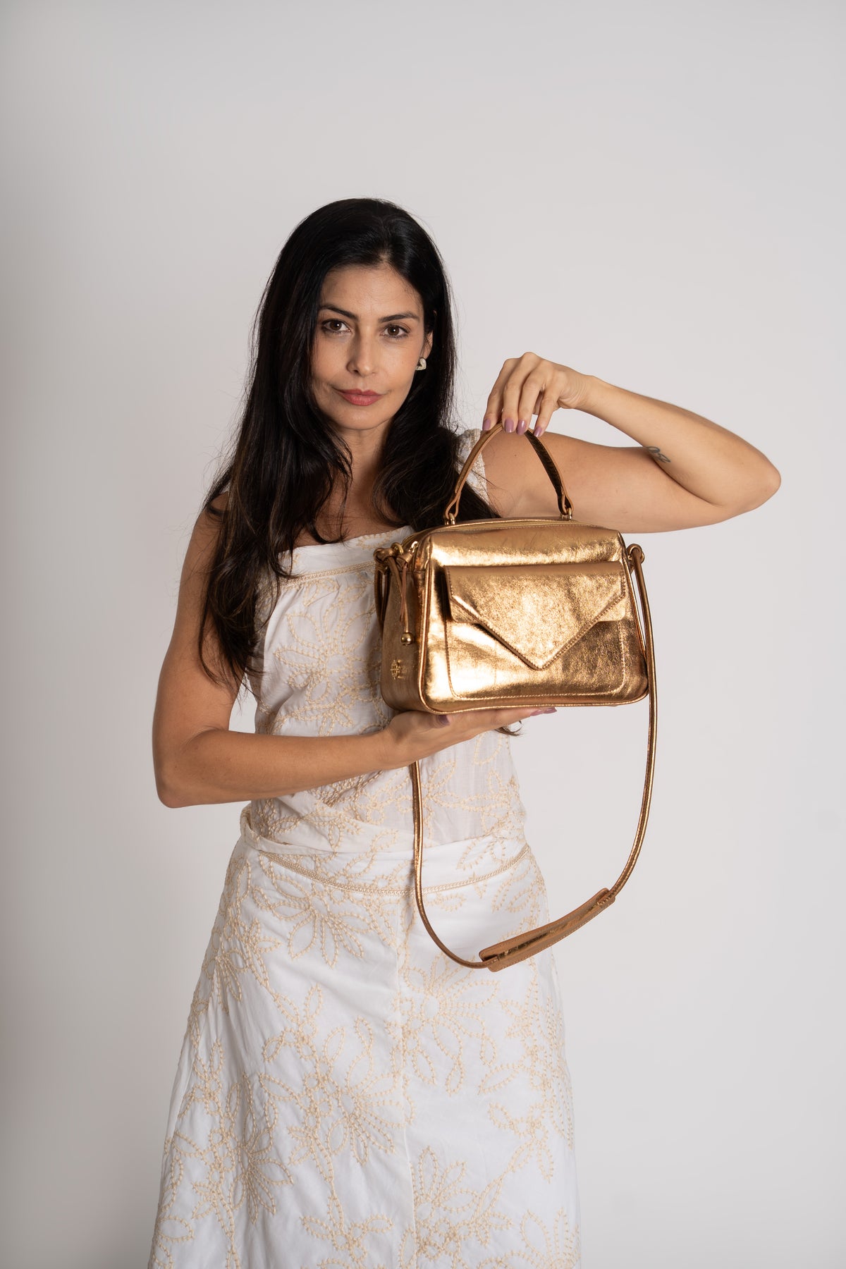 Anna Medium Bag Metallic Bronze