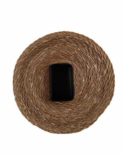 Carteira Cinqueterre Lezard Preto / Off White