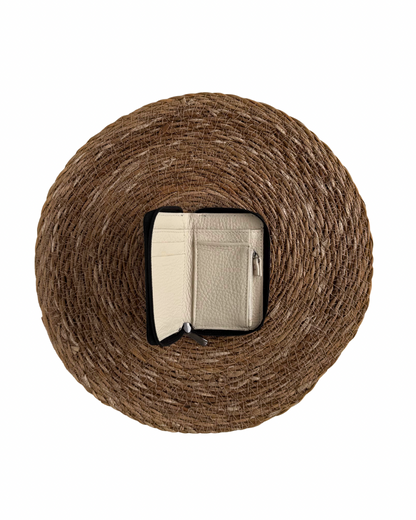 Carteira Cinqueterre Lezard Preto / Off White